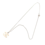 Chanel CC Logo Silver White Metal Coral — view 3