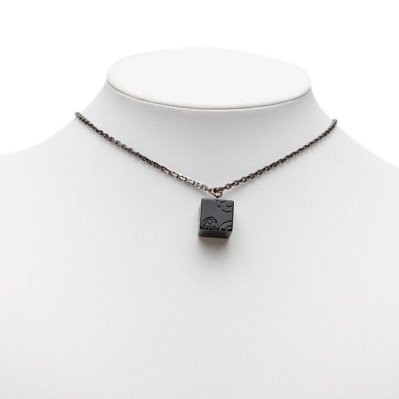 Chanel CC Logo Camellia Cube Black Plastic Metal — view 7