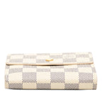 Louis Vuitton Damier Azur Portefeuille Elise White Leather — view 3