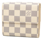 Louis Vuitton Damier Azur Portefeuille Elise White Leather — view 2