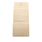 Louis Vuitton Damier Azur Portefeuille Elise White Leather — view 4