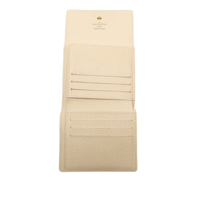 Louis Vuitton Damier Azur Portefeuille Elise White Leather — view 4