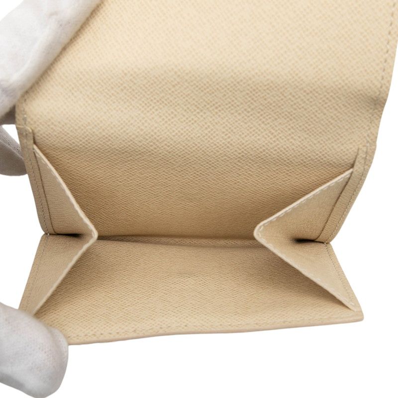 Louis Vuitton Damier Azur Portefeuille Elise White Leather — view 5