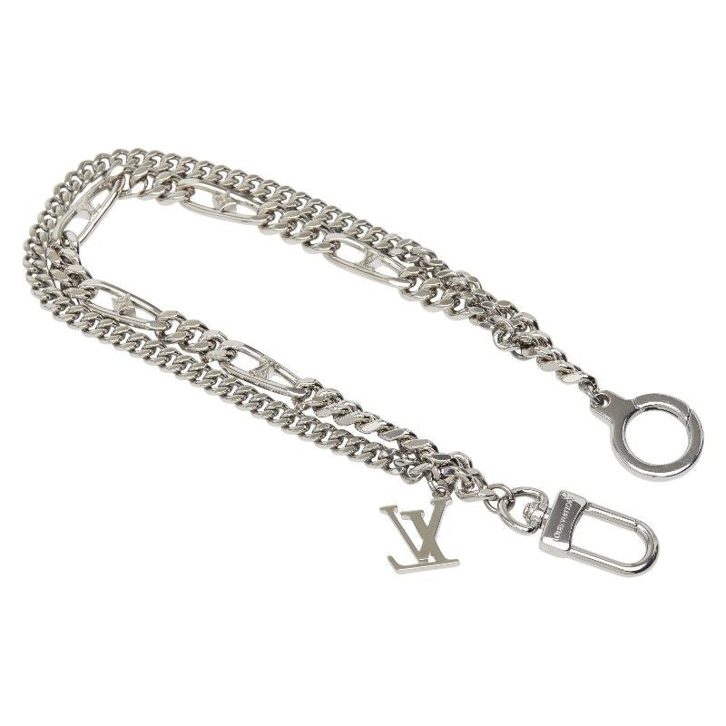 Louis Vuitton LV Figaro Wallet Chain Charm Double Silver Metal — view 2