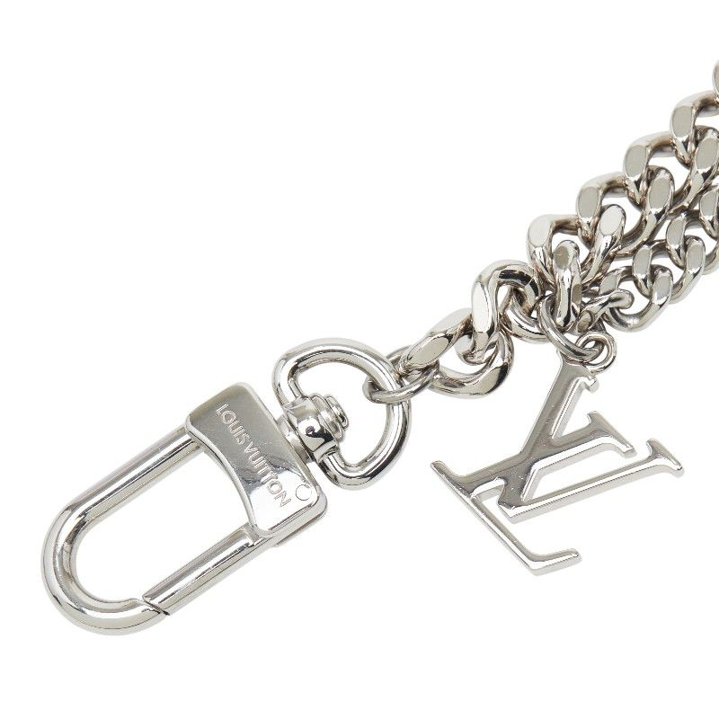 Louis Vuitton LV Figaro Wallet Chain Charm Double Silver Metal — view 3