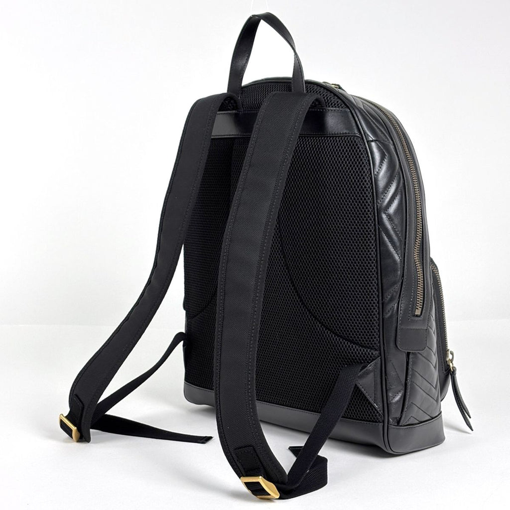 Gucci GG Marmont Backpack Logo Leather Black — view 2