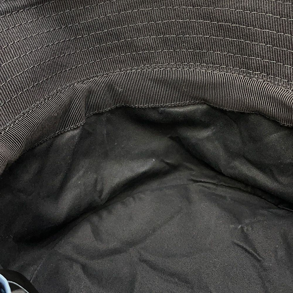 Prada Bucket Hat Fringe Triangle Logo Cotton M Black — view 8