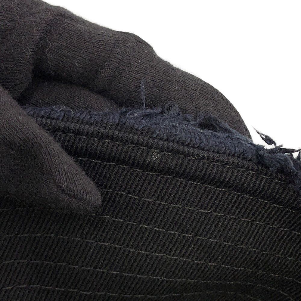Prada Bucket Hat Fringe Triangle Logo Cotton M Black — view 7