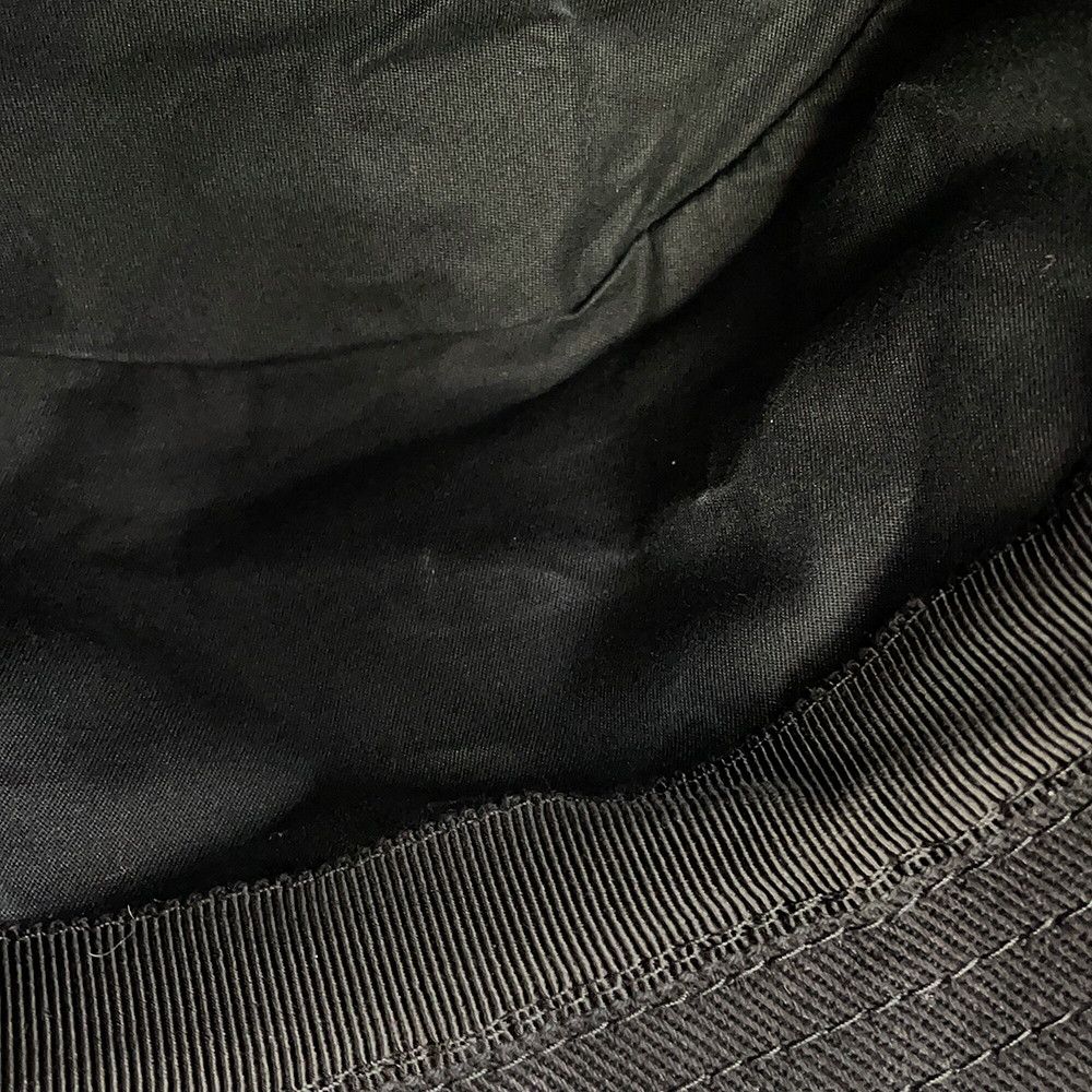 Prada Bucket Hat Fringe Triangle Logo Cotton M Black — view 9