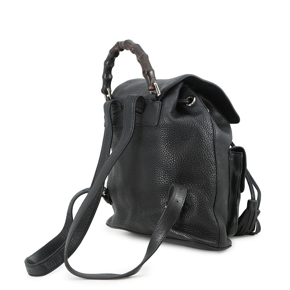 Gucci Backpack Bamboo Fringe Leather Black — view 2