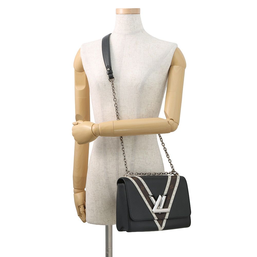 Louis Vuitton Shoulder Bag Epi Monogram Twist MM 2-Way Black Noir — view 5