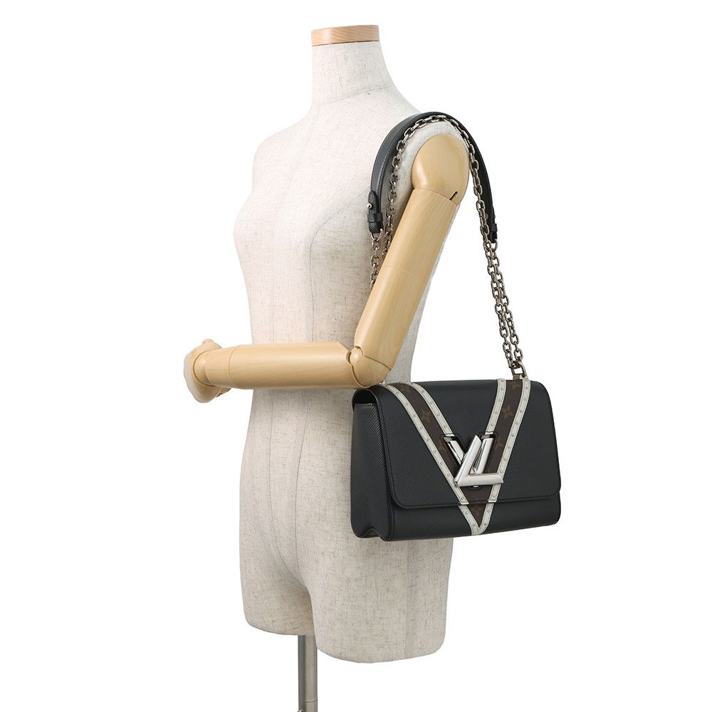 Louis Vuitton Shoulder Bag Epi Monogram Twist MM 2-Way Black Noir — view 4