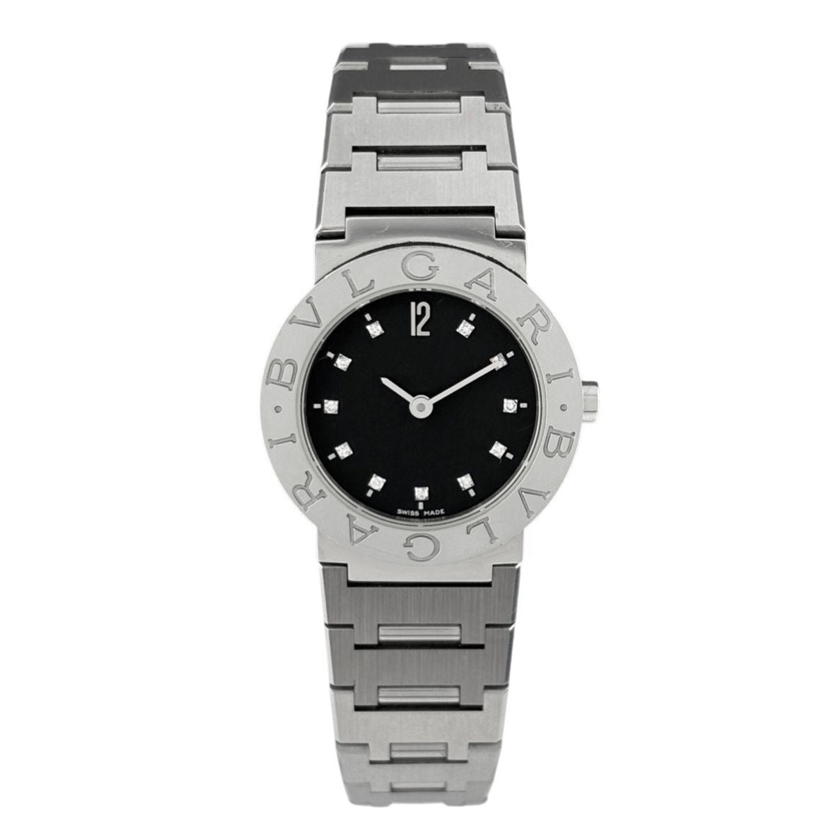 Bvlgari Diamond Watch SS Quartz Black — view 2