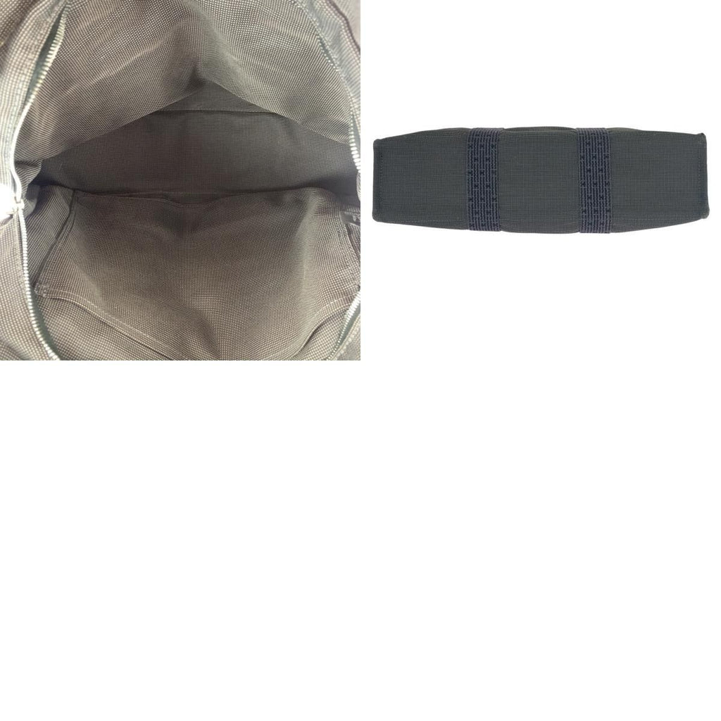 Hermes Her Line MM Gray Silver Canvas Tote — view 9