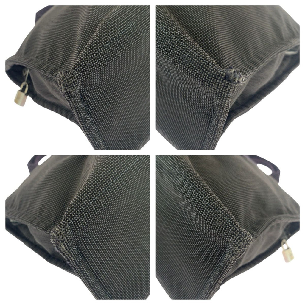 Hermes Her Line MM Gray Silver Canvas Tote — view 3