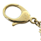 Chanel Lion Charm Key Holder Ring CC Logo Rhinestone Pearl Gold Black — view 6