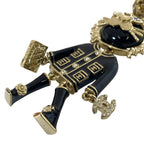 Chanel Lion Charm Key Holder Ring CC Logo Rhinestone Pearl Gold Black — view 8