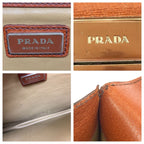 Prada Brown Silver Leather Business — view 4