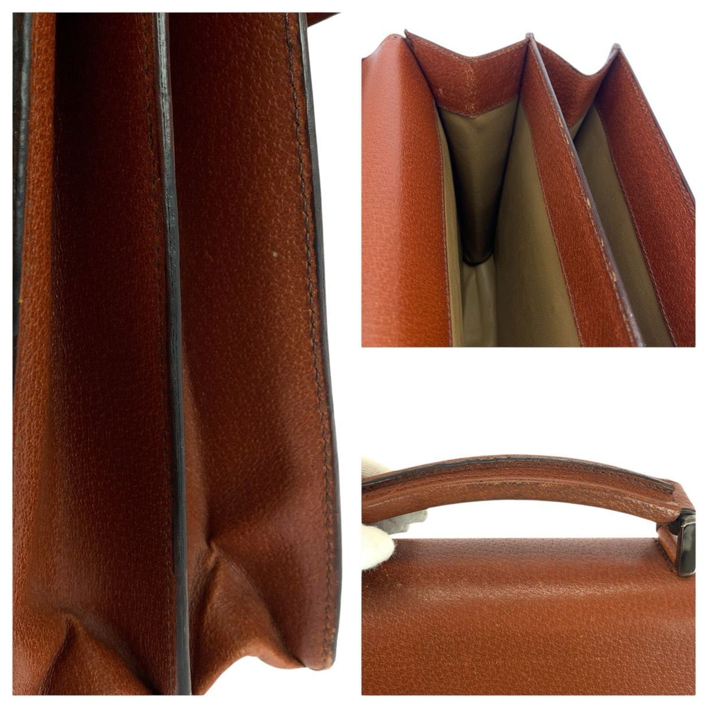 Prada Brown Silver Leather Business — view 6