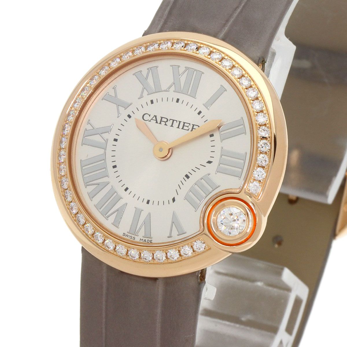 Cartier Ballon Blanc de Cartier de Bezel Diamond Watch 18K Pink Gold — view 3