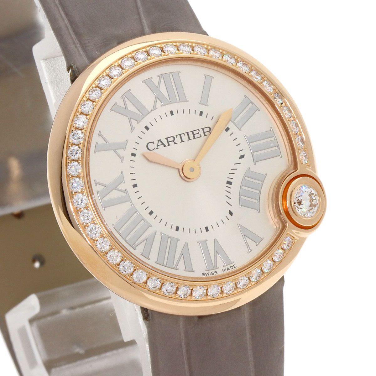 Cartier Ballon Blanc de Cartier de Bezel Diamond Watch 18K Pink Gold — view 4