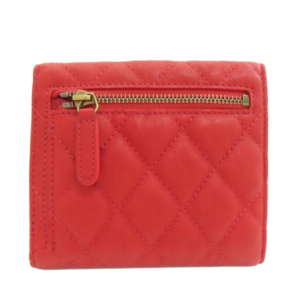 Chanel 2.55 Quilted Compact Wallet Gold Bifold — view 2