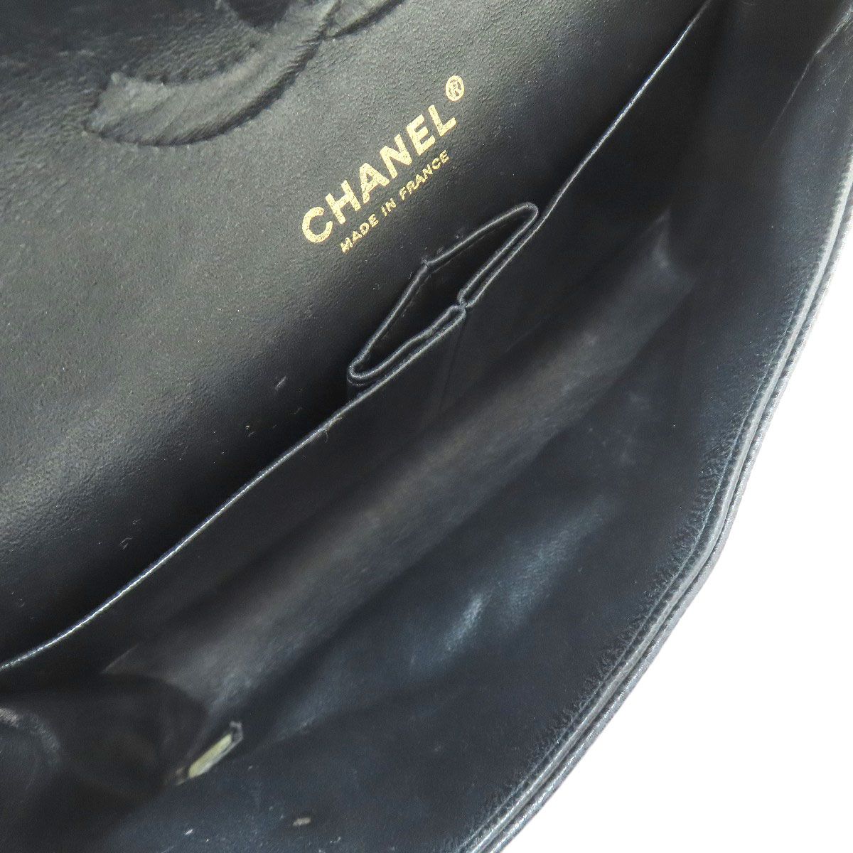 Chanel Quilted Double Flap Gold Shoulder Bag Grained Calfskin — view 6