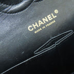 Chanel Quilted Double Flap Gold Shoulder Bag Grained Calfskin — view 9