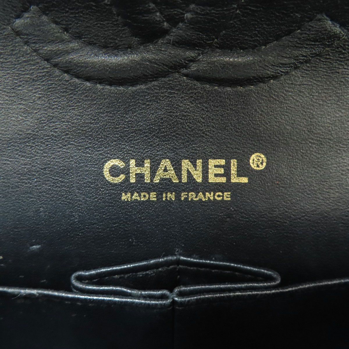 Chanel Quilted Double Flap Gold Shoulder Bag Grained Calfskin — view 7