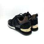 Louis Vuitton Run Away Line Monogram Sneakers Shoes Leather Patent Black — view 5