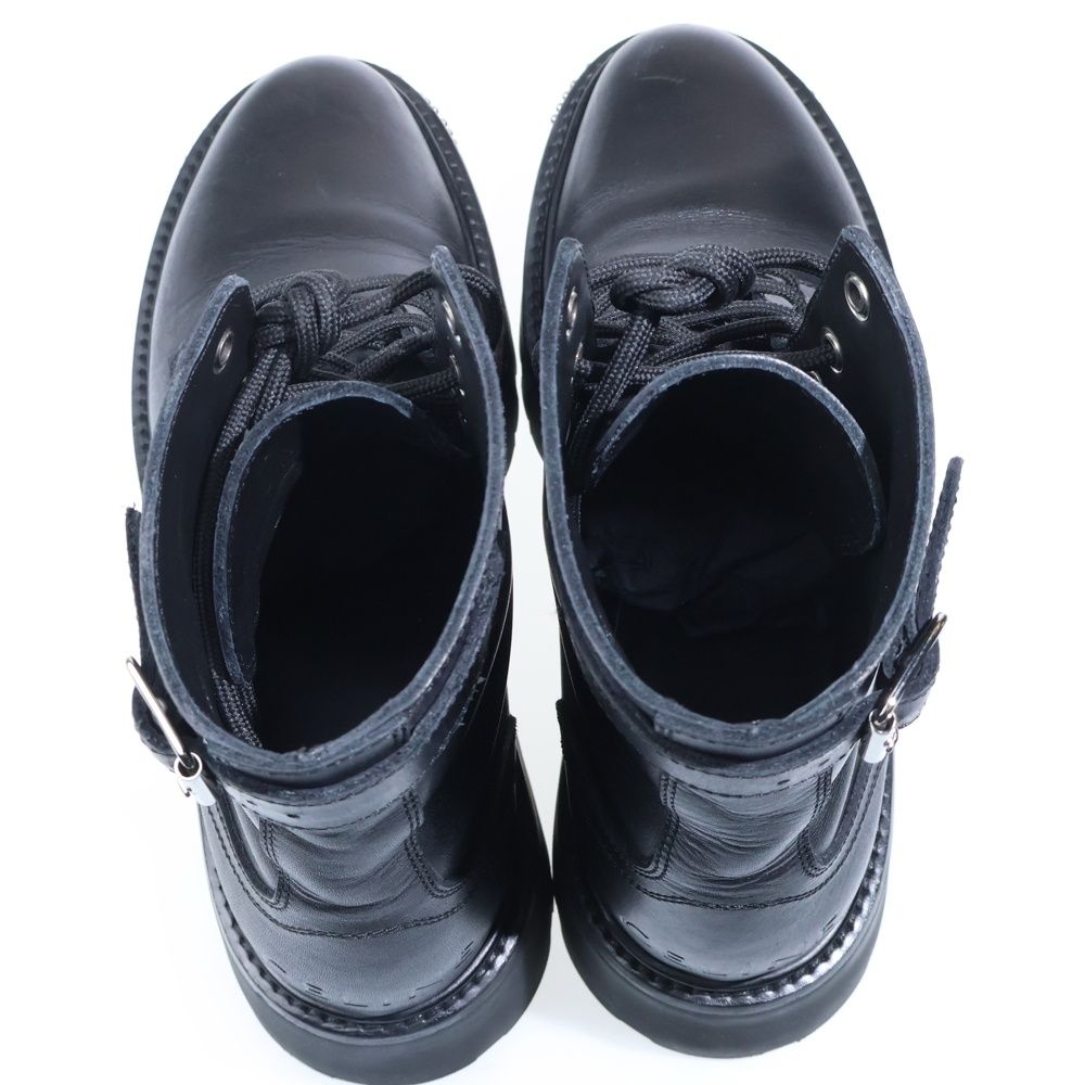 Celine Bulky Lace Up Boots Black — view 4