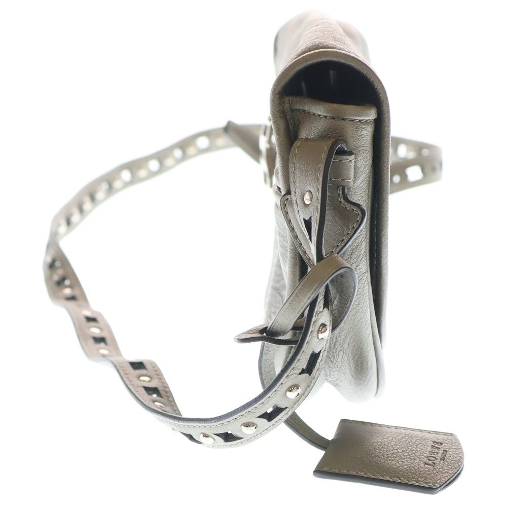 Loewe Heritage Shoulder Bag Metallic Silver Leather — view 3