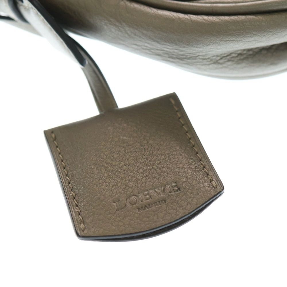 Loewe Heritage Shoulder Bag Metallic Silver Leather — view 5