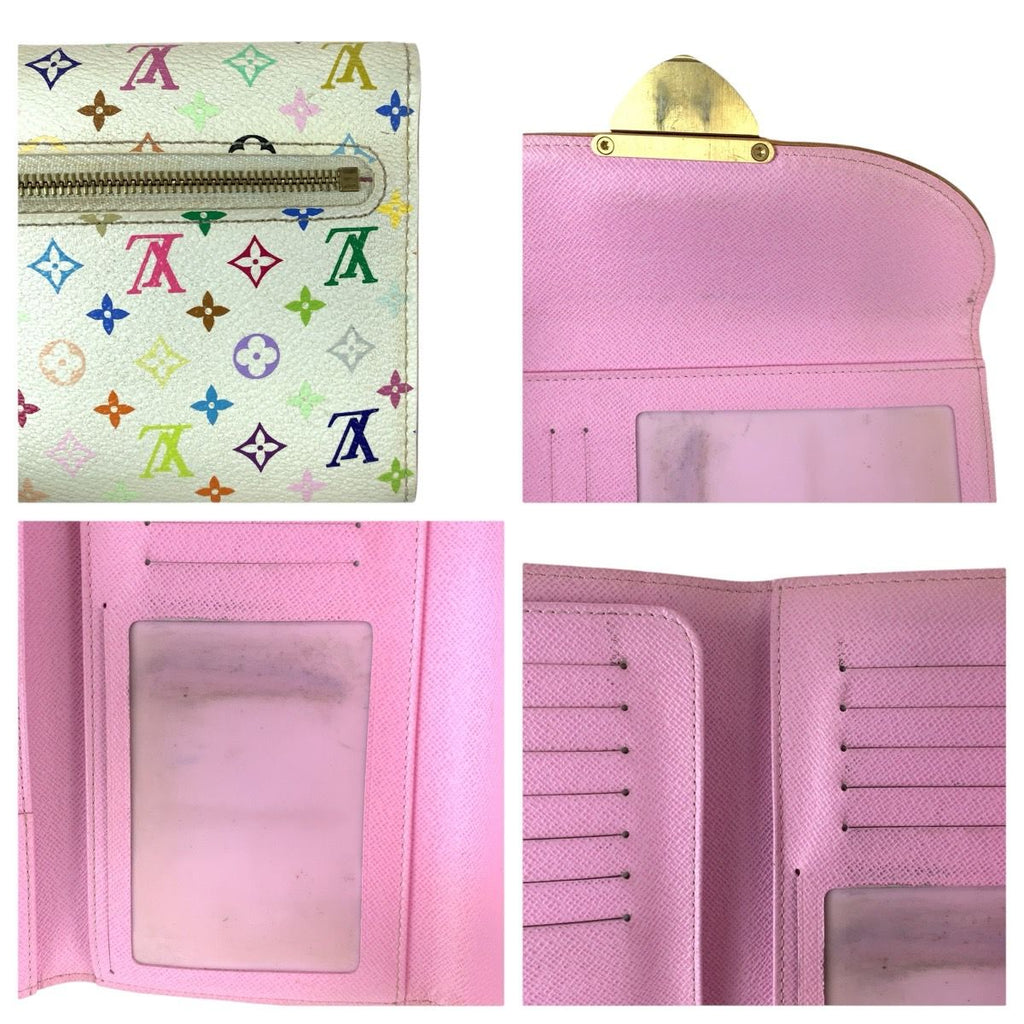 Louis Vuitton Monogram Multicolor Portefeuille Eugenie White Gold — view 7
