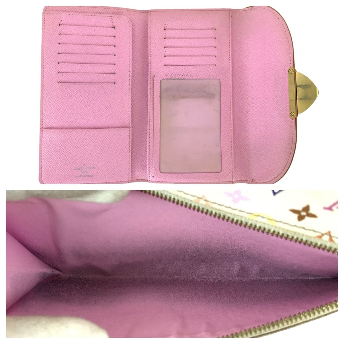 Louis Vuitton Monogram Multicolor Portefeuille Eugenie White Gold — view 8