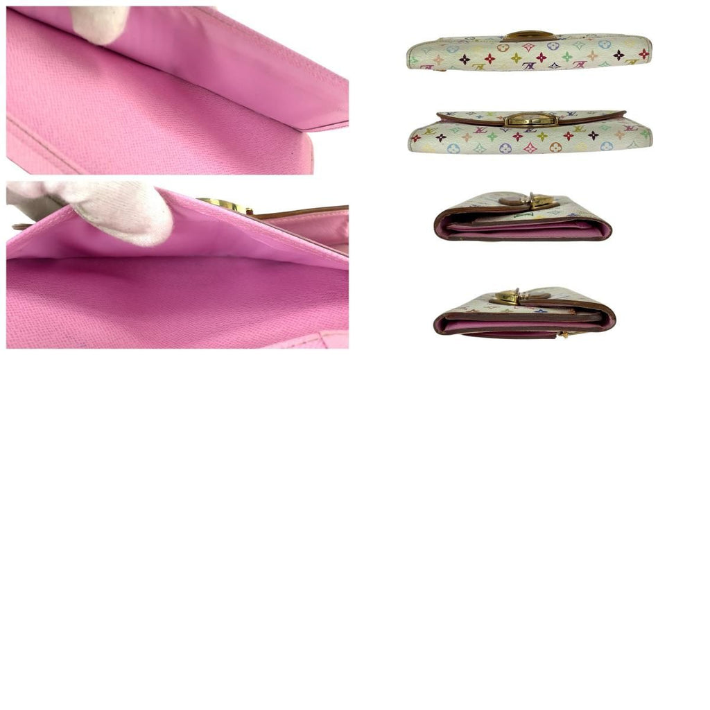 Louis Vuitton Monogram Multicolor Portefeuille Eugenie White Gold — view 9