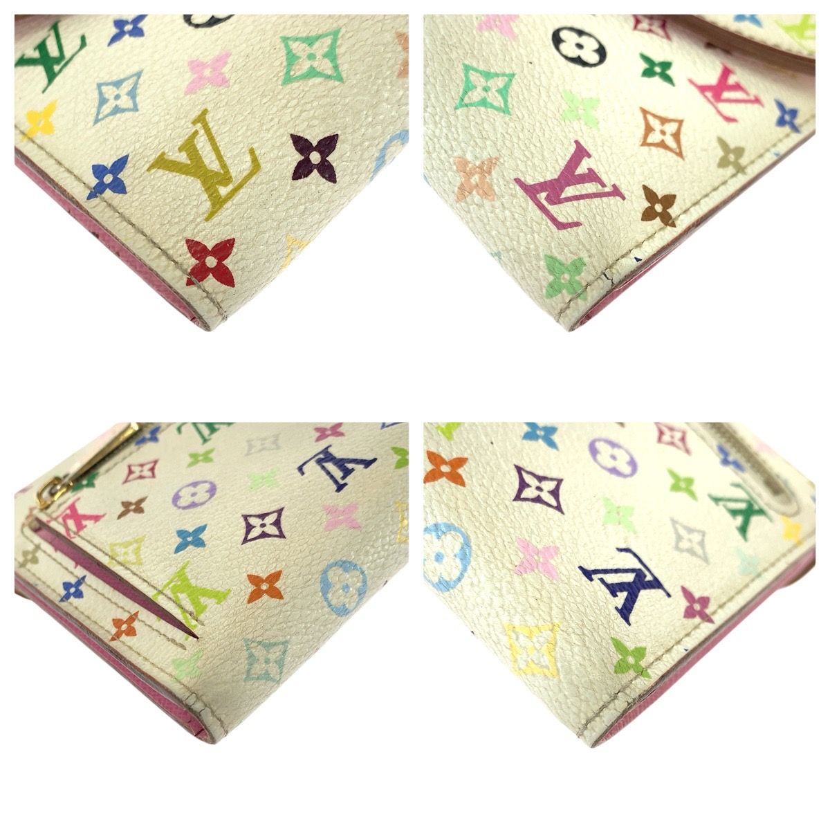 Louis Vuitton Monogram Multicolor Portefeuille Eugenie White Gold — view 3