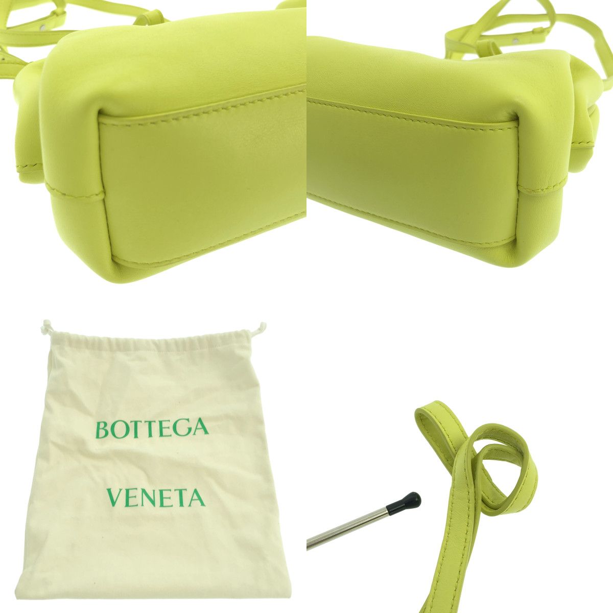 Bottega Veneta Triangle Point Small Shoulder Bag Yellow — view 8
