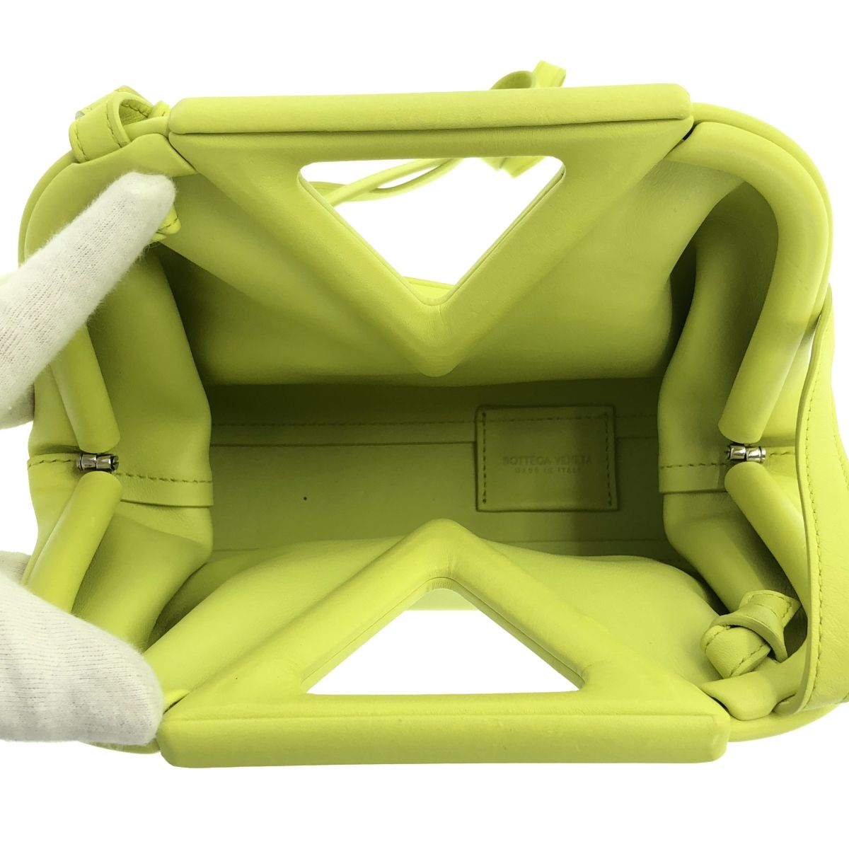 Bottega Veneta Triangle Point Small Shoulder Bag Yellow — view 5