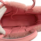 Bottega Veneta Maxi Intrecciato Arco Mouton Tote Pink — view 3