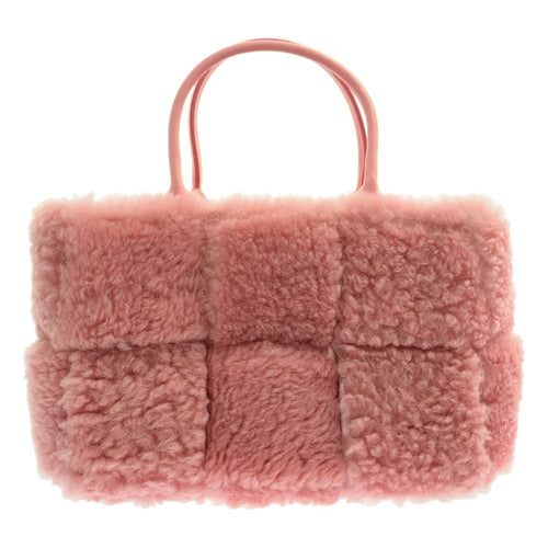 Bottega Veneta Maxi Intrecciato Arco Mouton Tote Pink — view 2