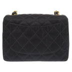 Chanel Mini Quilted Satin Gold Black Shoulder Bag — view 2