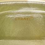 Chanel Mini Quilted Satin Gold Black Shoulder Bag — view 7