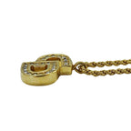 Dior Necklace Rhinestone Logo Gold — view 3