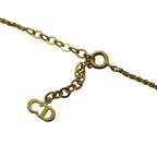 Dior Necklace Rhinestone Logo Gold — view 5