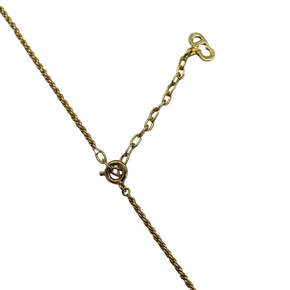 Dior Necklace Logo Plate Gold — view 5