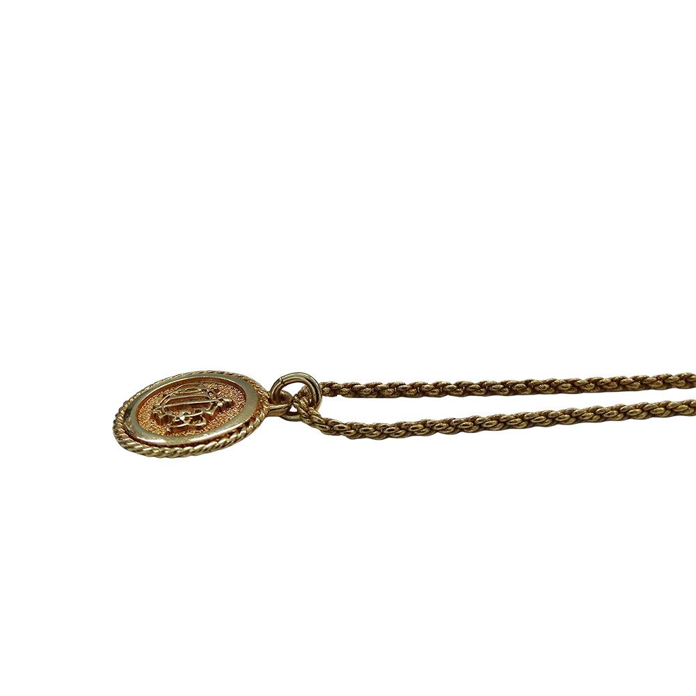 Dior Necklace Logo Plate Gold — view 3