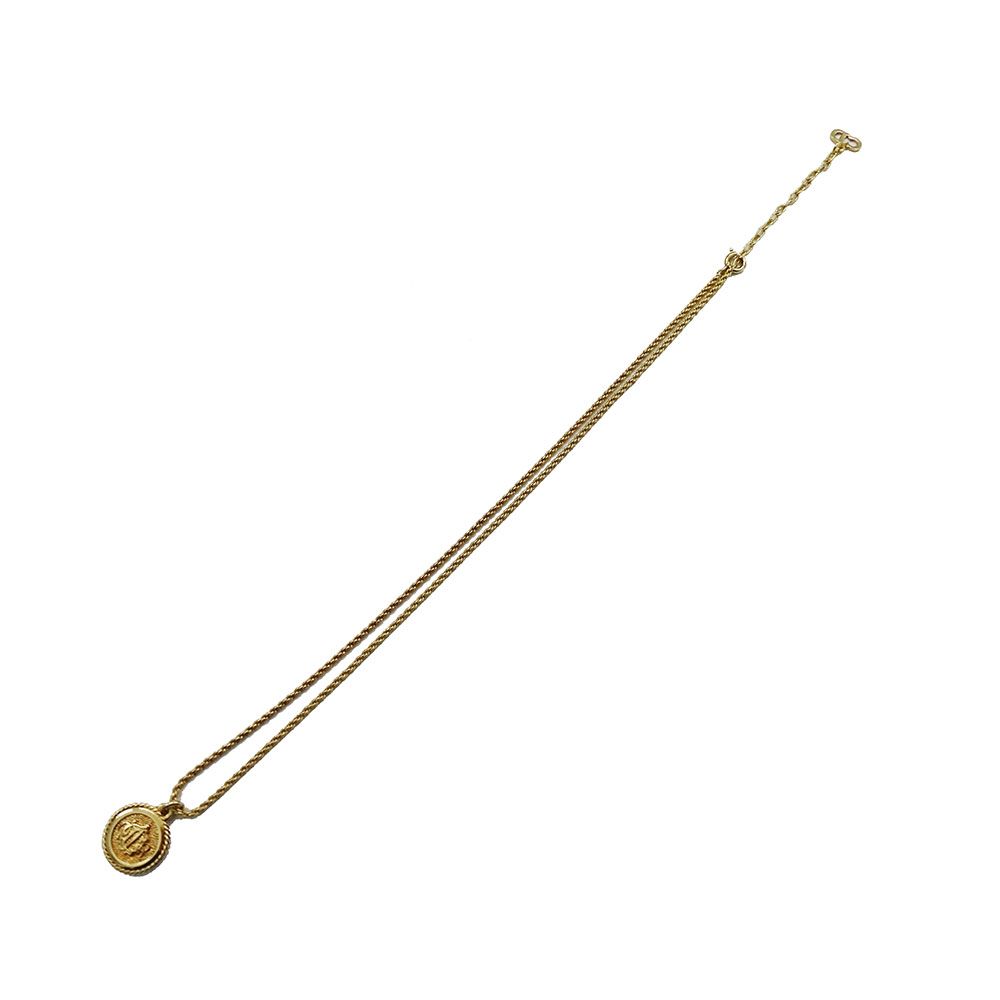 Dior Necklace Logo Plate Gold — view 4