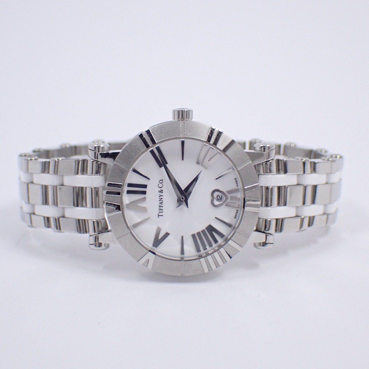 Tiffany & Co. Atlas Quartz Watch White Ceramic SS Dial — view 2