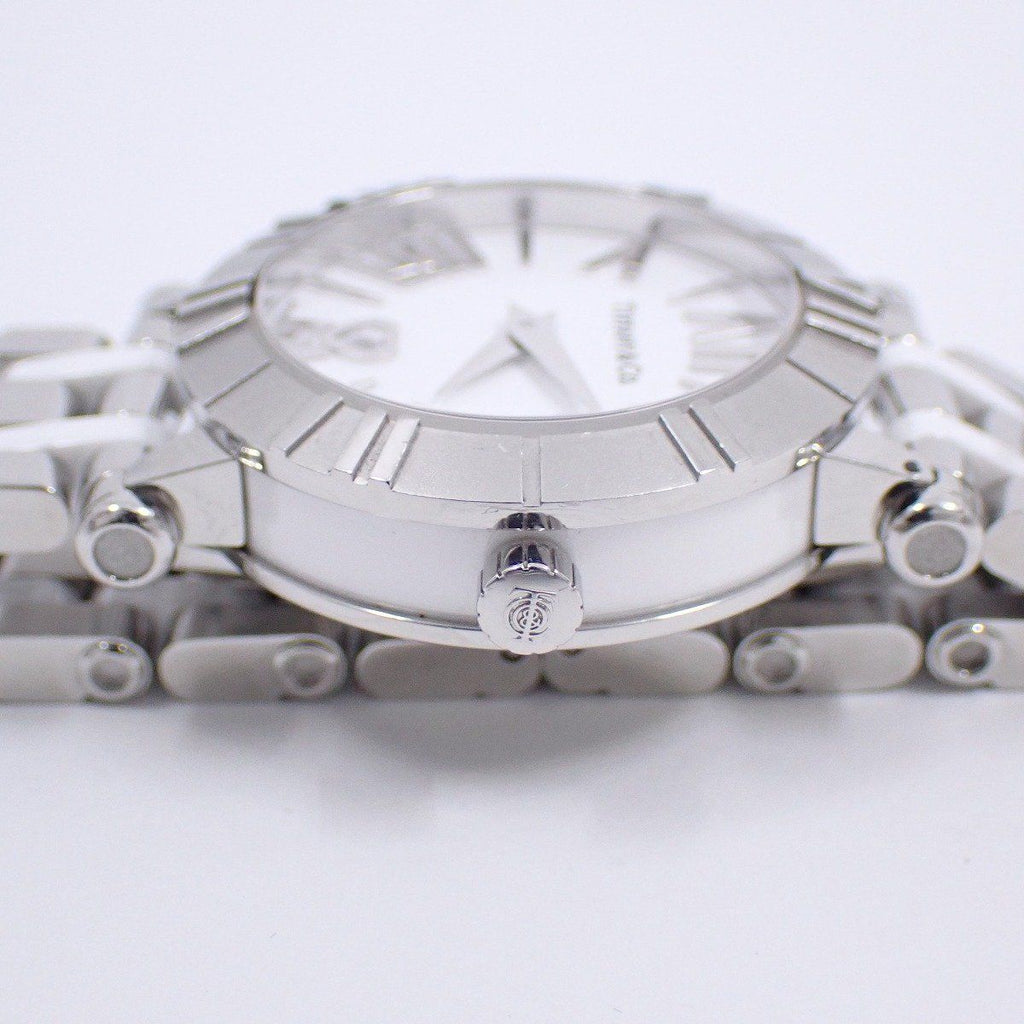Tiffany & Co. Atlas Quartz Watch White Ceramic SS Dial — view 7